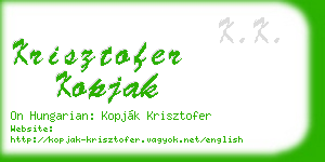 krisztofer kopjak business card